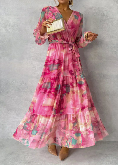 Bloemenprint Maxi Wikkeljurk voor Dames