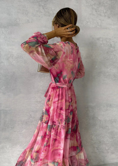 Bloemenprint Maxi Wikkeljurk voor Dames