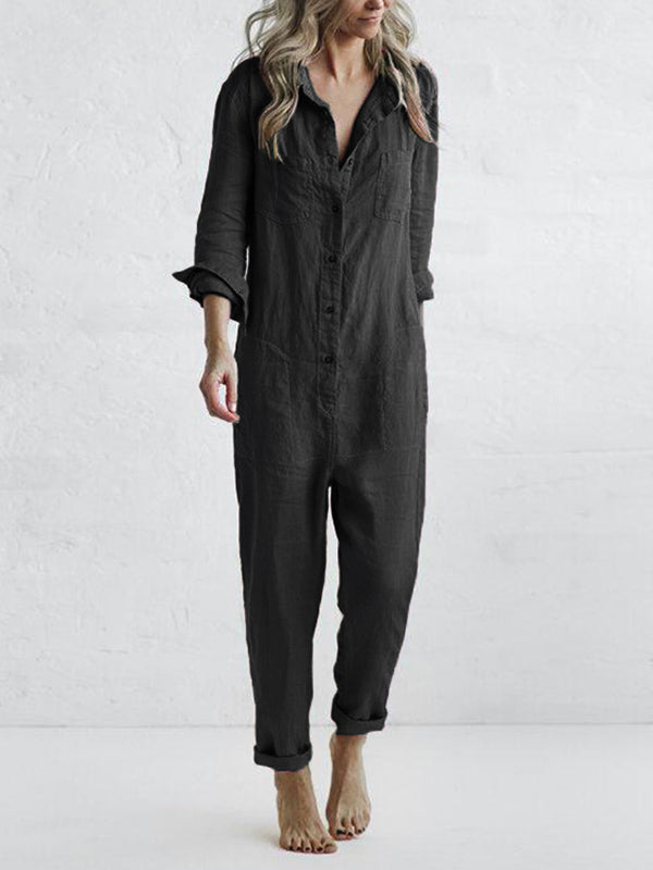 Freya - Jumpsuit met lange mouwen - Huis Van Stijl