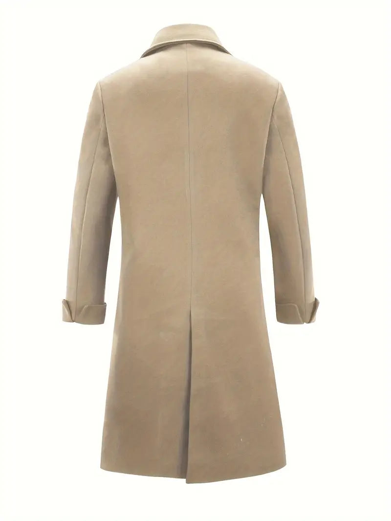 Lange casual trenchcoat voor heren