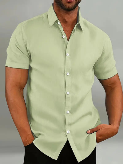 Noah-Casual Korte Mouw Button Down Overhemd