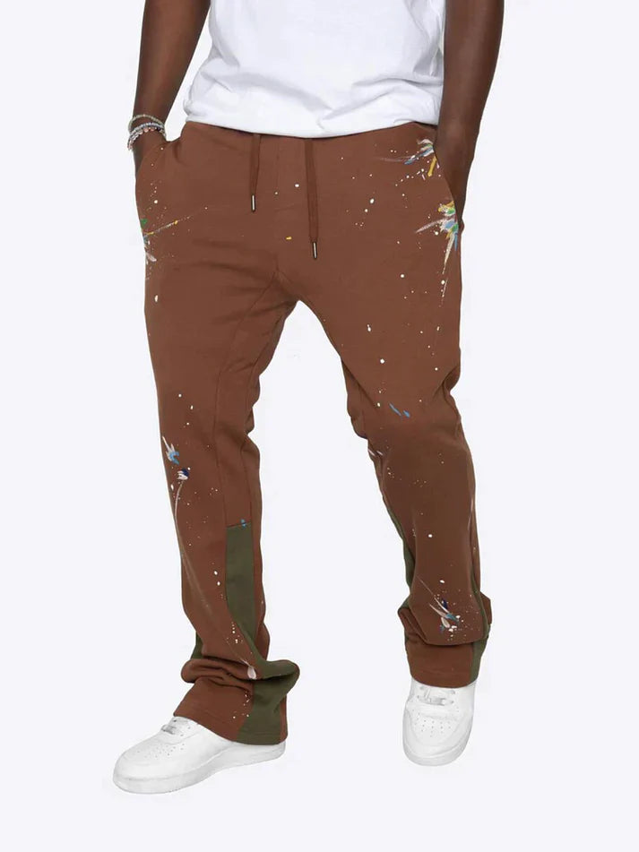 Cédric-Paint Splash Flare Sweatbroek - Huis Van Stijl