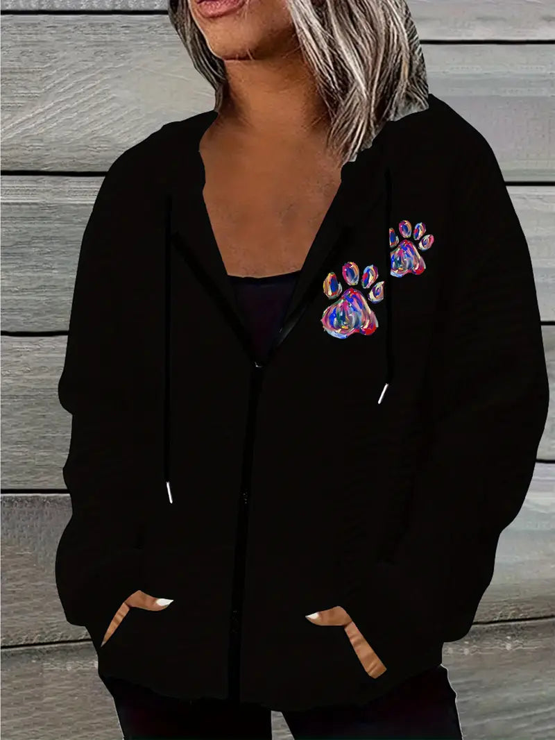 Einto - Paw Print Wafel Hoodie - Huis Van Stijl