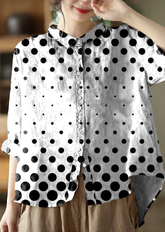 Floral Retro Poplin Shirt for Women