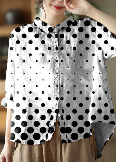 Floral Retro Poplin Shirt for Women