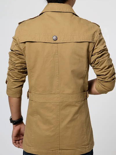 Mayer-Heren Modieus Ontwerp Mid Lange Trench Coat