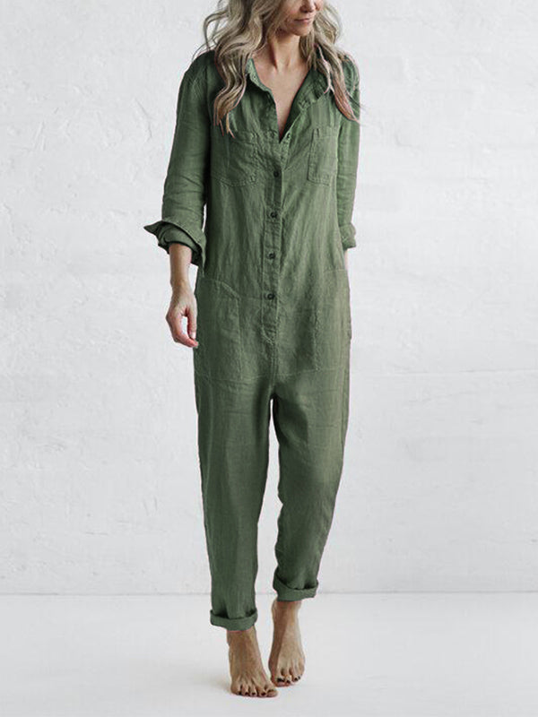 Freya - Jumpsuit met lange mouwen - Huis Van Stijl