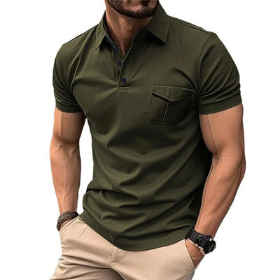 Leo-Heren Casual Slim Lapel Poloshirt