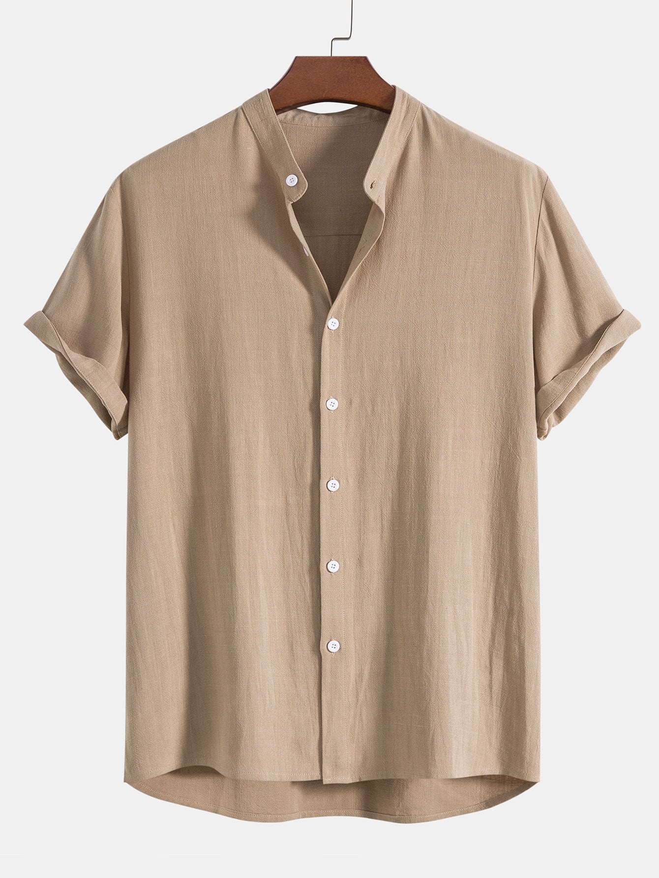 Casual Short Sleeve Shirt and Pants Set for Men