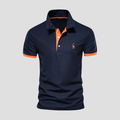 Geborduurde Katoenen Polo voor Heren