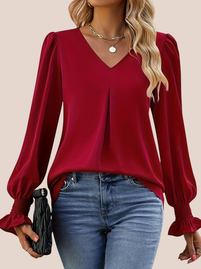 V-Hals Wijde Blouse voor Dames