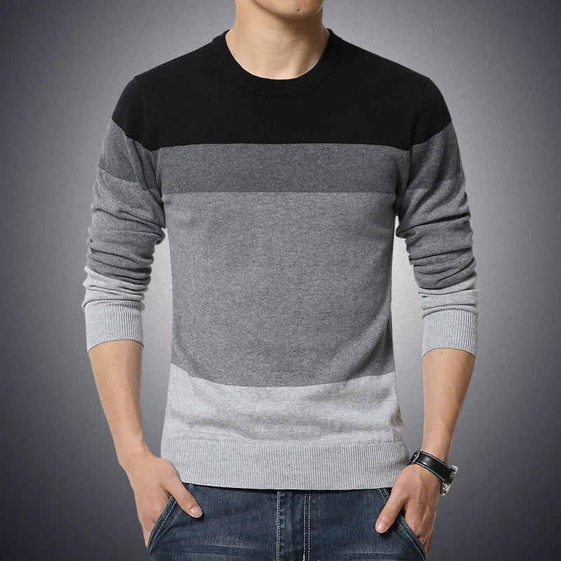 Arwel-Heren Casual Tricolor Sweater - Huis Van Stijl