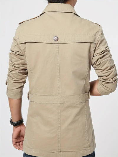 Mayer-Heren Modieus Ontwerp Mid Lange Trench Coat