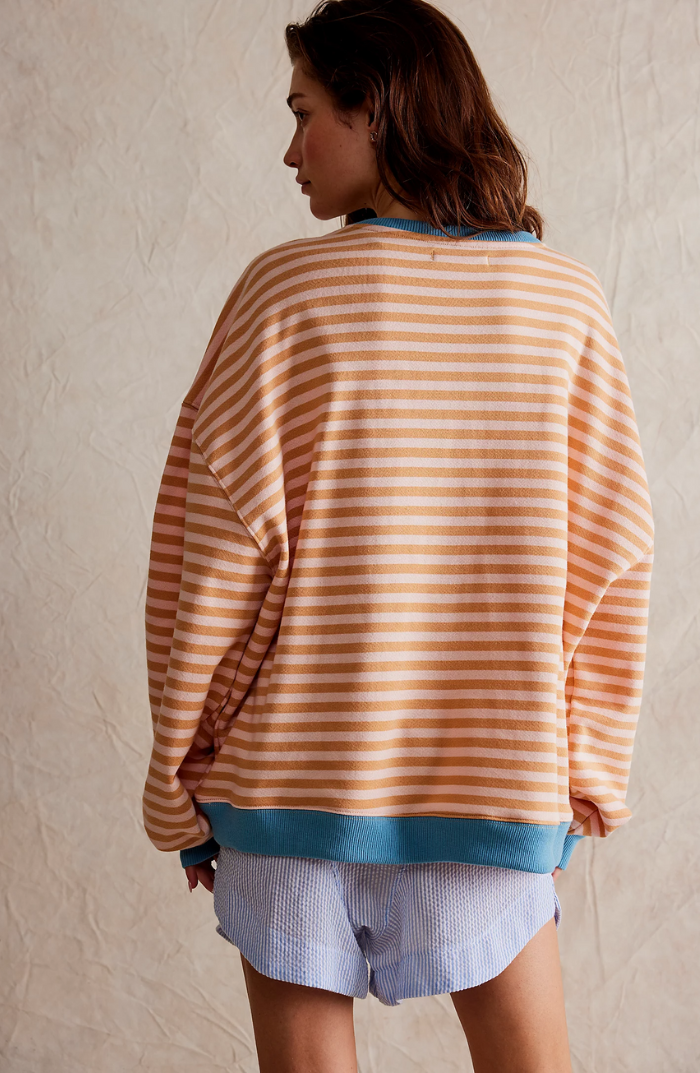 Gestreepte Ronde Hals Sweater voor Dames