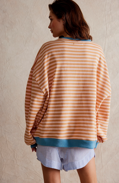 Gestreepte Ronde Hals Sweater voor Dames
