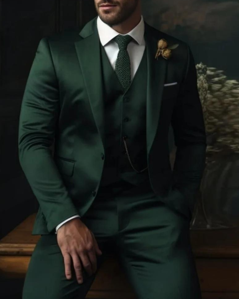 Herenspak 3-delig Slim Fit voor Mannen