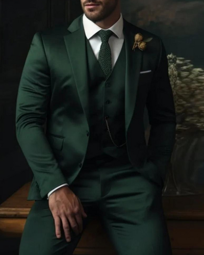 Herenspak 3-delig Slim Fit voor Mannen