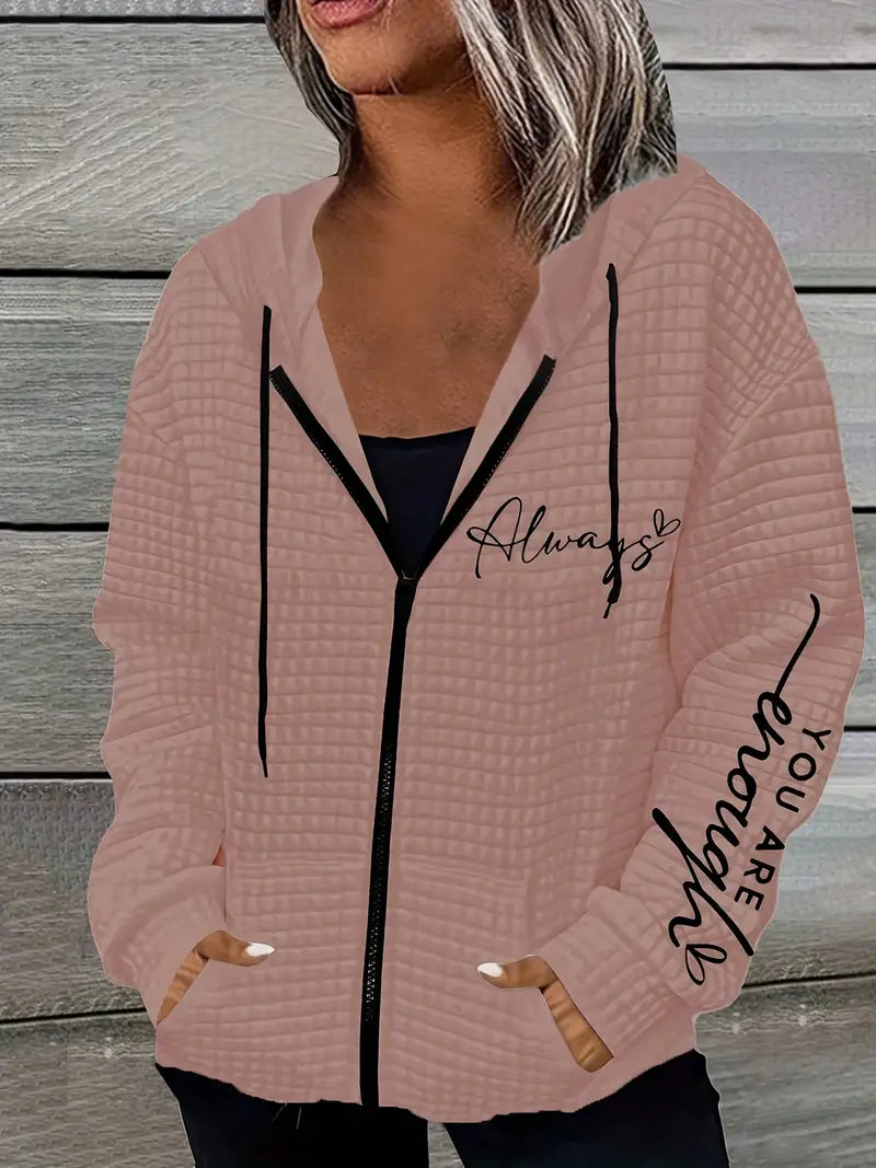 Samannah - Zip-up hoodie met twee zakken