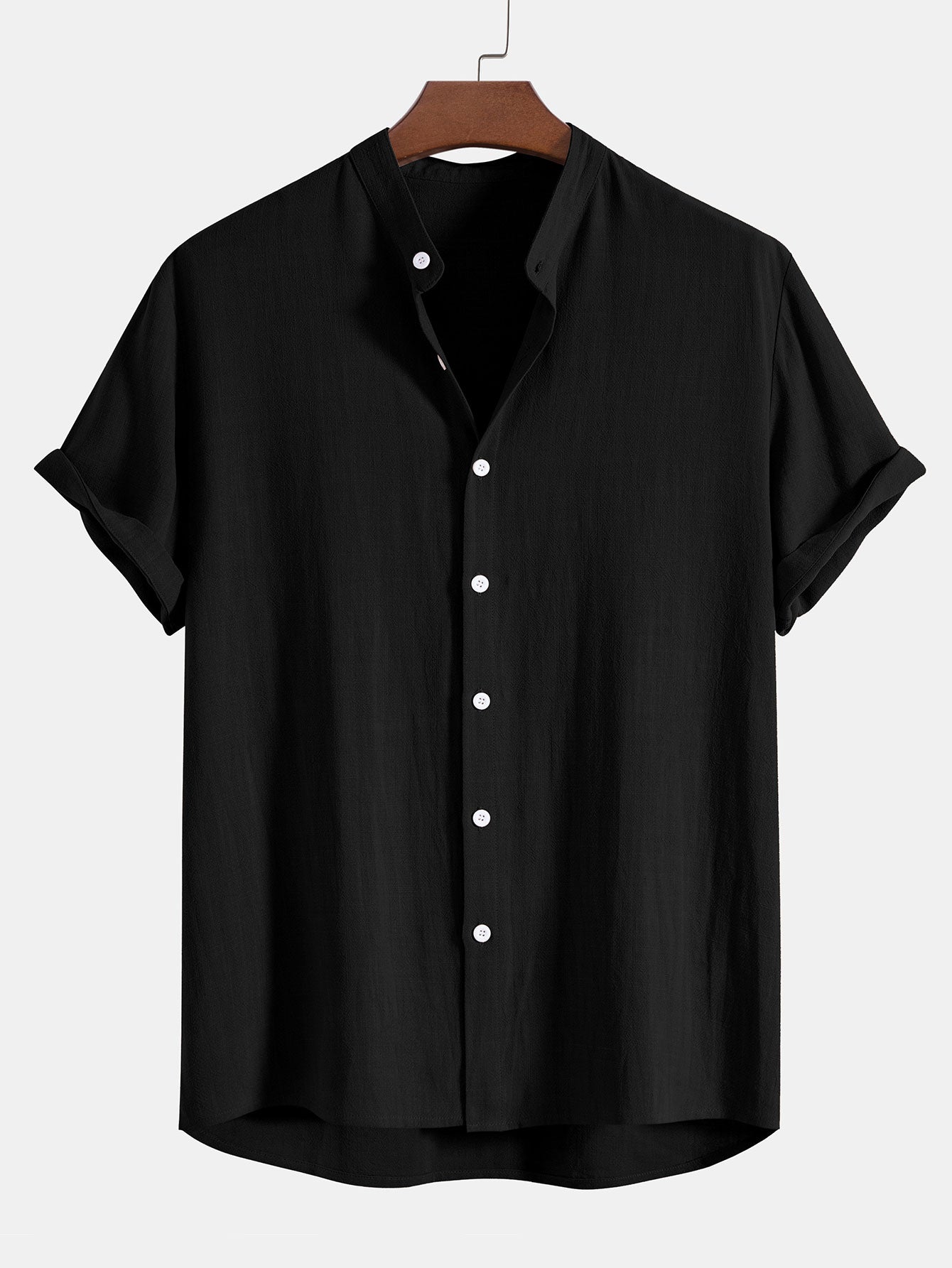 Casual Short Sleeve Shirt and Pants Set for Men
