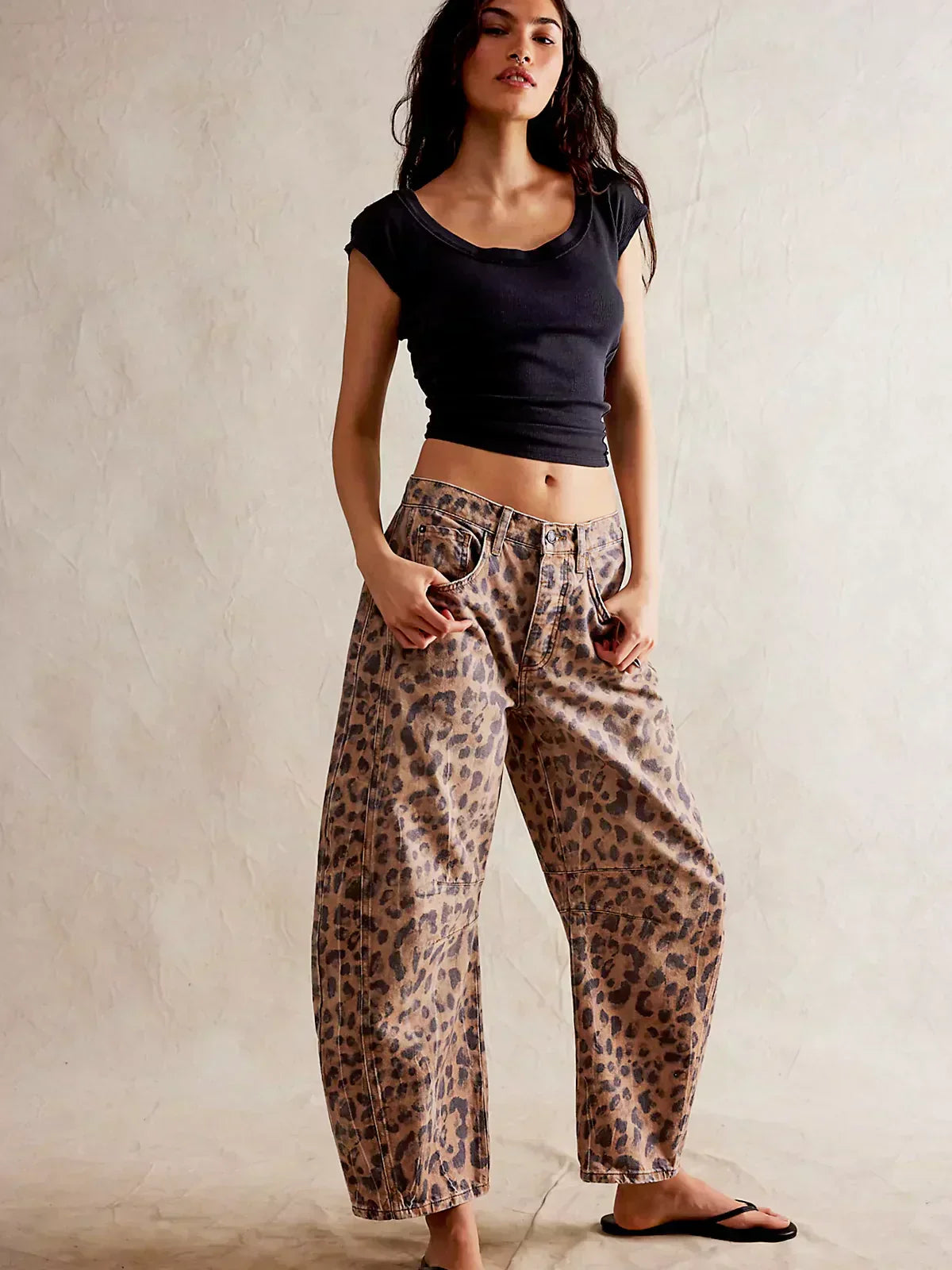 Katoenen High-waist Straight Jeans voor Dames