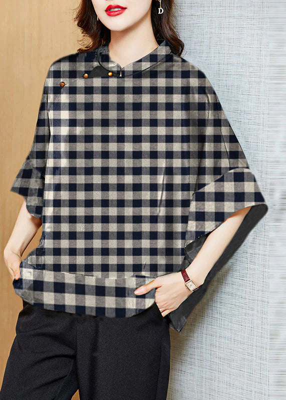 Vintage Losvallende Chinese Stijl Blouse voor Dames