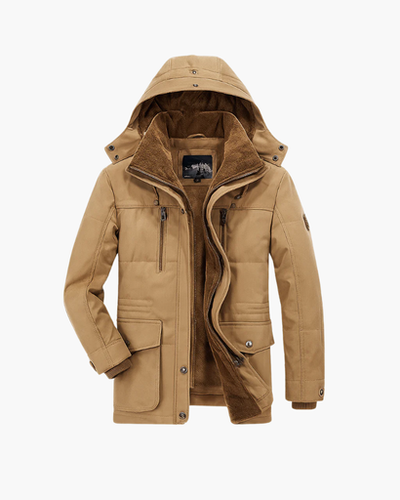 Warme Winterjas Herenjas met Uitneembare Capuchon