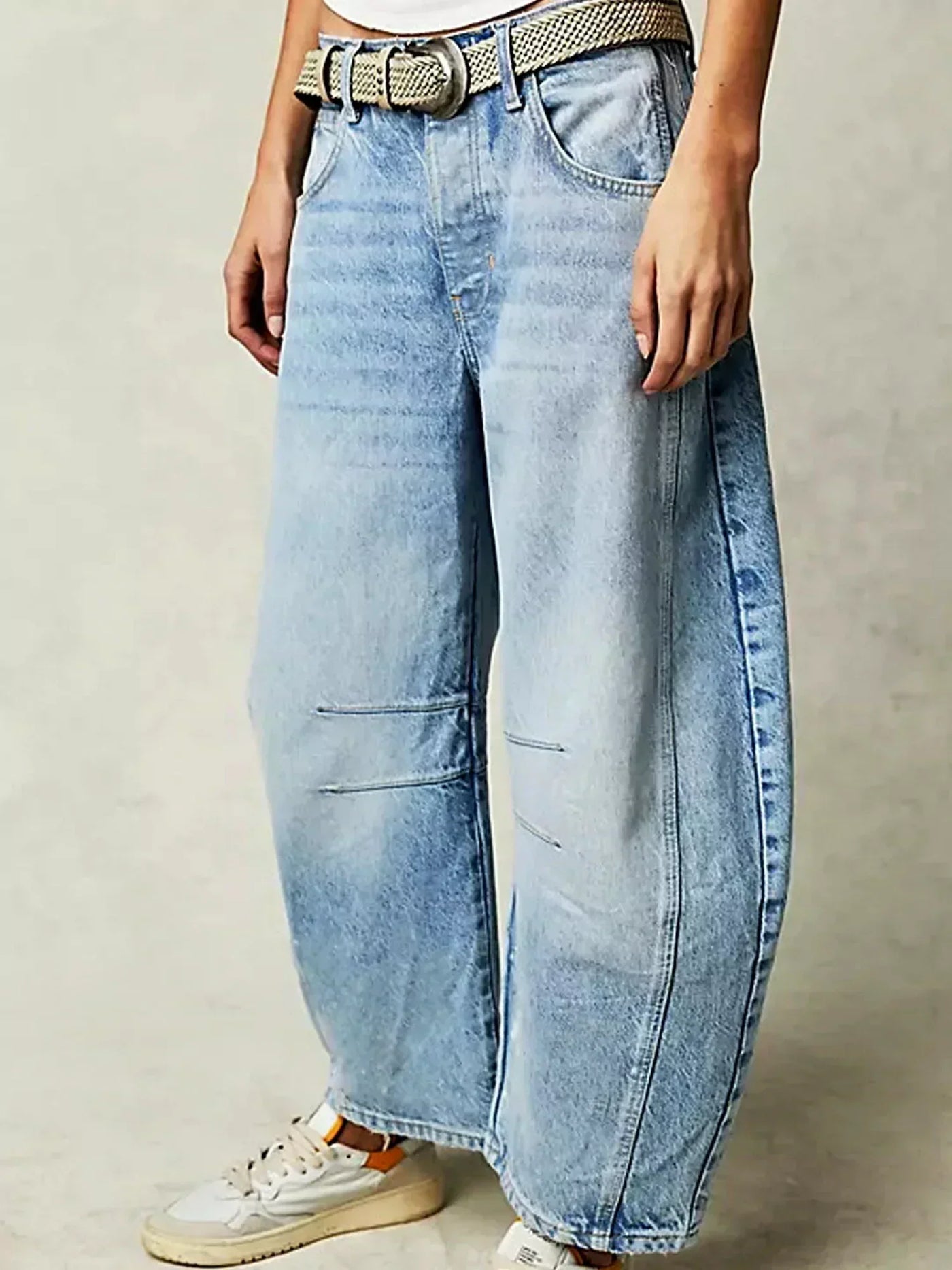 Katoenen High-waist Straight Jeans voor Dames