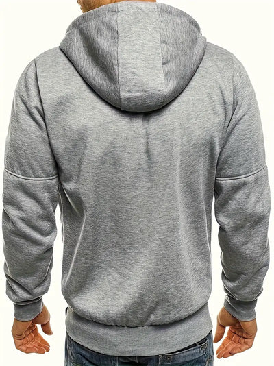 Broose-Heren Casual Zip Up Hoodie - Huis Van Stijl