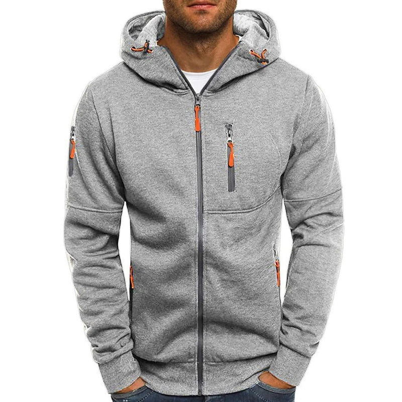 Moderne Kapuchensweatshirt-Jacke für Herren