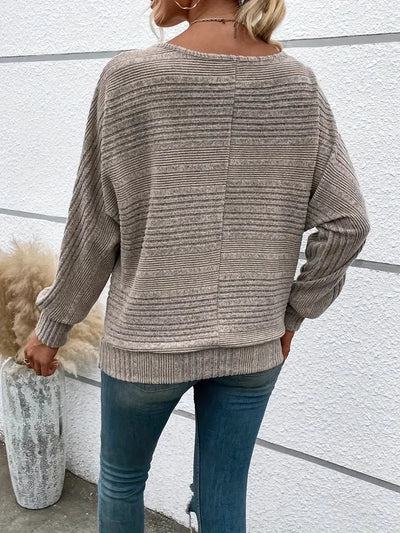 Gia - Knusse Crew Hals Batwing Pullover Trui - Huis Van Stijl