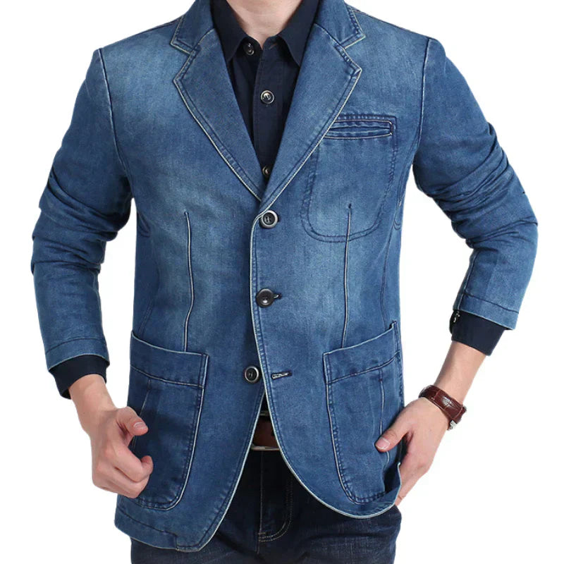 Denim Blazer voor Mannen