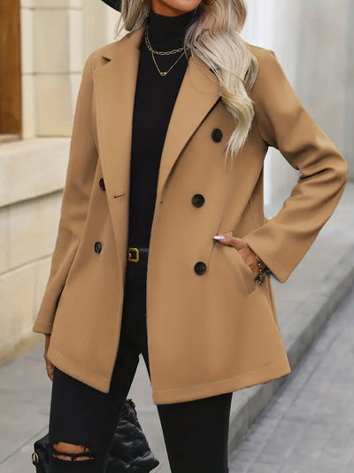 Senrise - Elegante Pea Coat met dubbele mouwen en lange mouwen