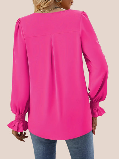 V-Hals Wijde Blouse voor Dames