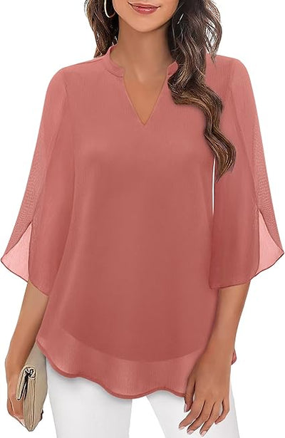 Luchtige Chiffon Blouse voor Dames