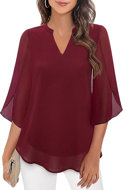 Luchtige Chiffon Blouse voor Dames
