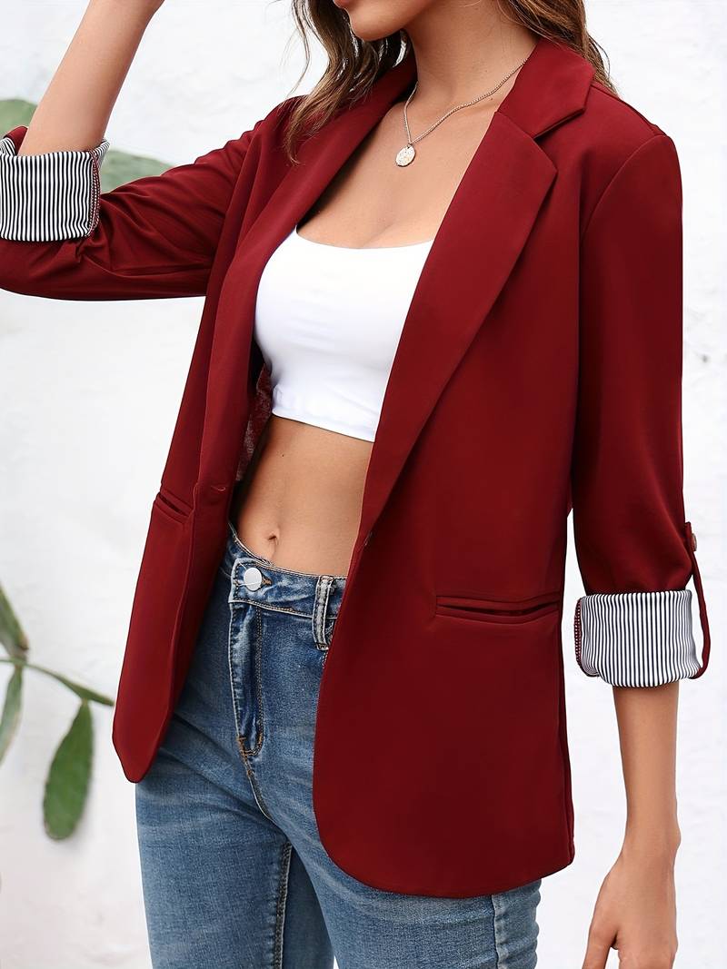 Casual Blazer met Open Voorkant voor Dames