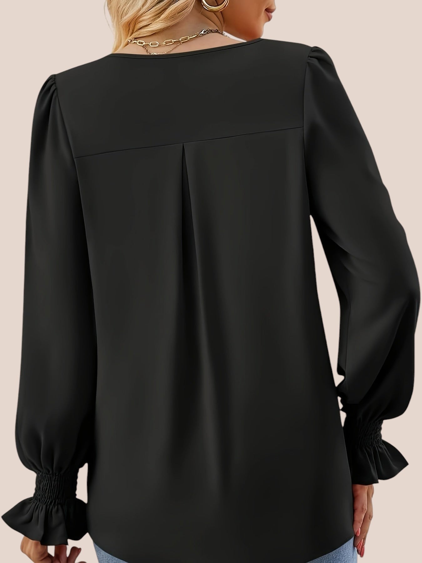 V-Hals Wijde Blouse voor Dames