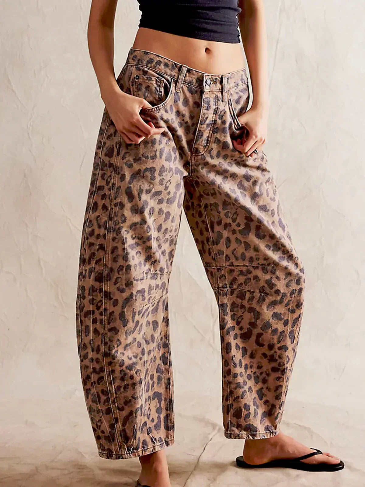 Katoenen High-waist Straight Jeans voor Dames