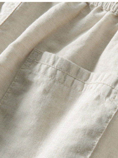 Casual Short Sleeve Shirt and Pants Set for Men