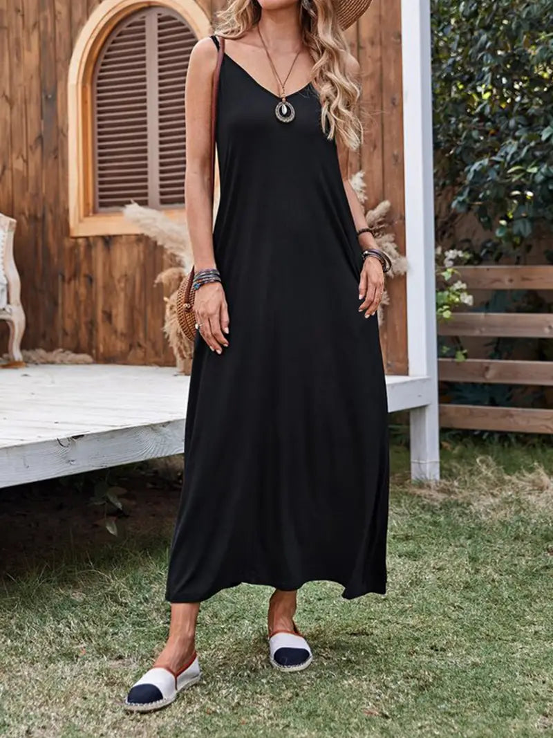 Natalie-Elegante Mouwloze Maxi Dress