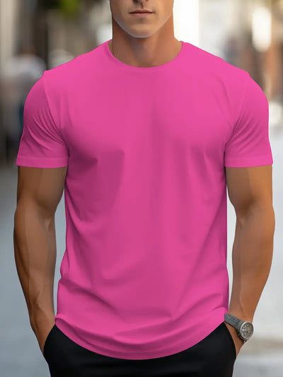 Benjamin-Plain T-shirt Voor Mannen - Huis Van Stijl