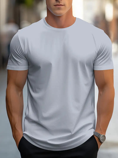 Benjamin-Plain T-shirt Voor Mannen - Huis Van Stijl