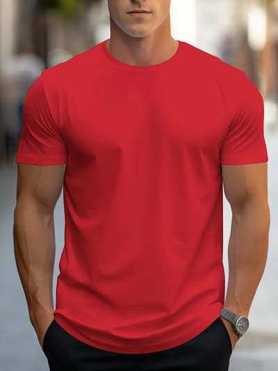 Benjamin-Plain T-shirt Voor Mannen - Huis Van Stijl