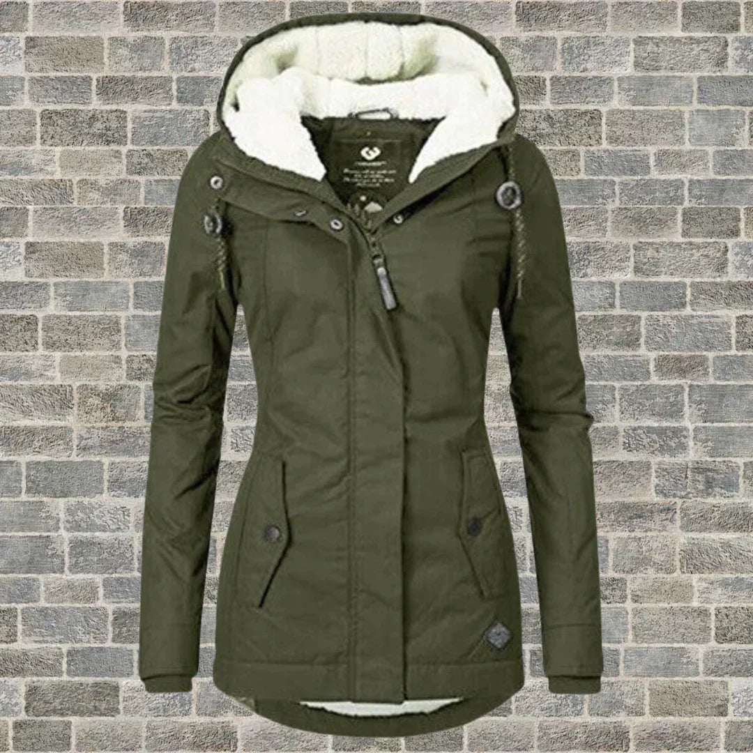 Warme Herfstjas met Capuchon voor Dames – Comfort & Stijl