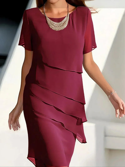 Elegante Aansluitende Midi Jurk voor Dames