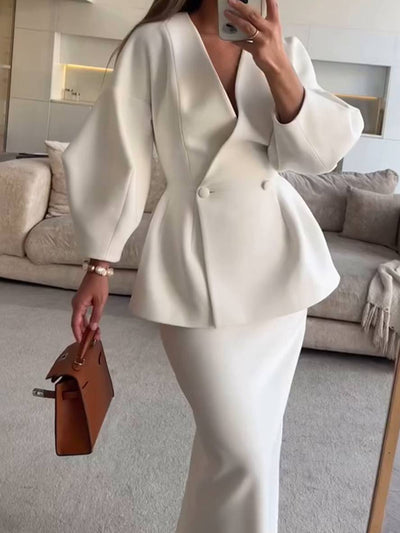 Elegant Chic Tailleur Met Rok voor Vrouwen