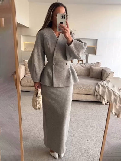 Elegant Chic Tailleur Met Rok voor Vrouwen