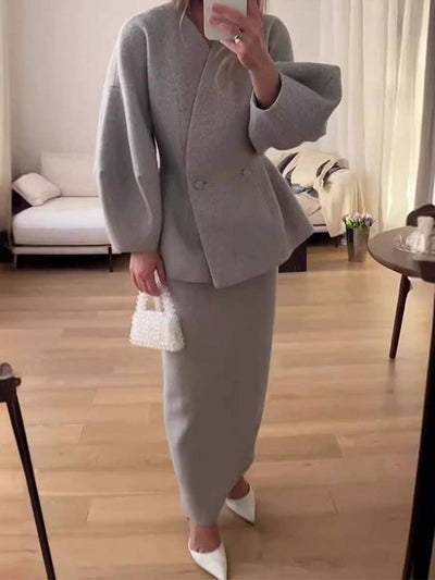 Elegant Chic Tailleur Met Rok voor Vrouwen