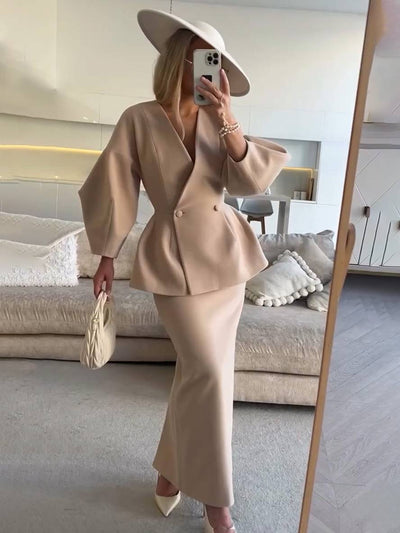 Elegant Chic Tailleur Met Rok voor Vrouwen