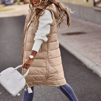 Getailleerde Lange Bodywarmer voor Dames